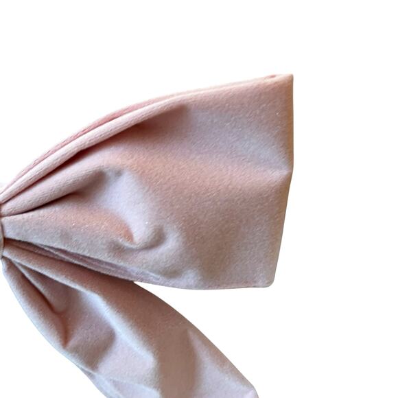 Pink Velvet Bow Tree Topper 12x10  Christmas Holiday Glam by Wellesley Manor NEW - Picture 6 of 7